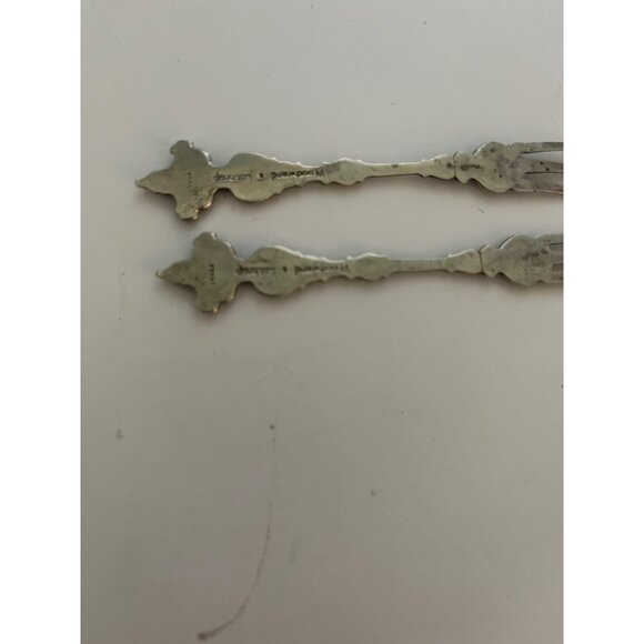 Antique Woodward &Lothrop Cocktail Pickle Forks Souvenir Washington DC Capital - Picture 5 of 6